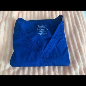 💙 Galaxy Blue Cherokee WorkWear Scrub Top Size Large 💙
